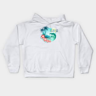 Eat Sleep Surf Hawaiian Style 2 Kids Hoodie